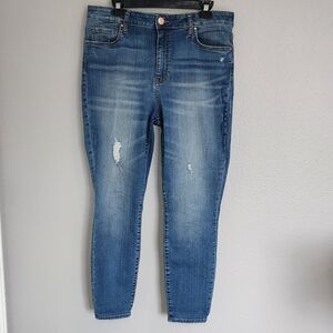 Kut from the kloth Donna High-Rise Ankle Skinny Jeans/Size 12